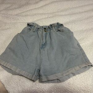 80s style Plaid & Plain Shorts